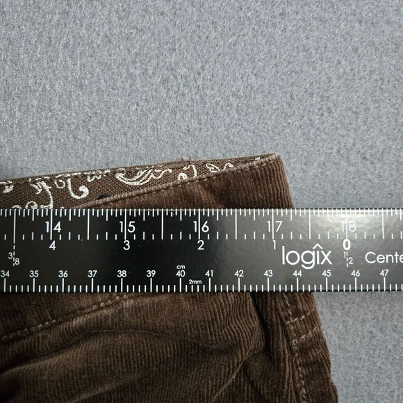 Erika Women 14 Brown Daria Corduroy Jeans Straight Leg High Rise - Picture 14 of 14